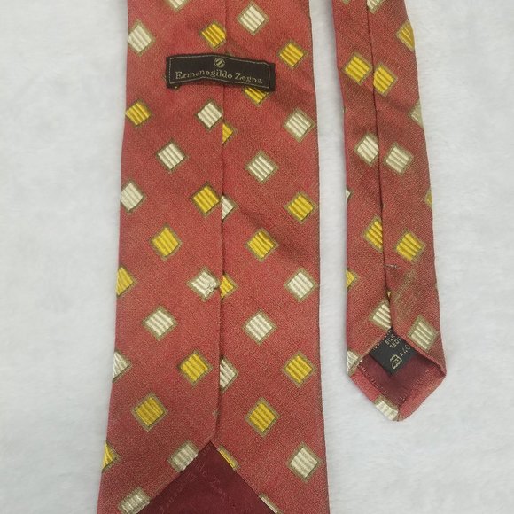 Ermenegildo Zegna Men's Tie Vintage Geometric - Picture 3 of 6